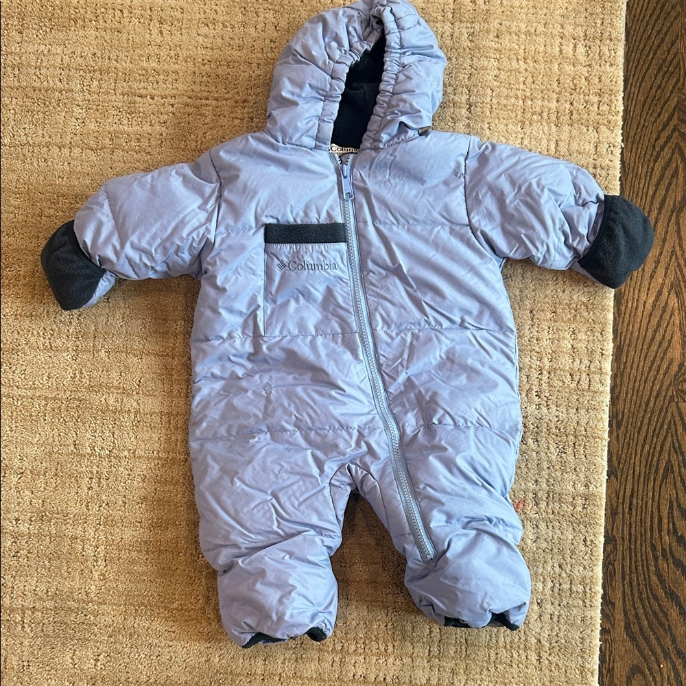 Columbia Infant Snowsuit in Soft Blue and Black